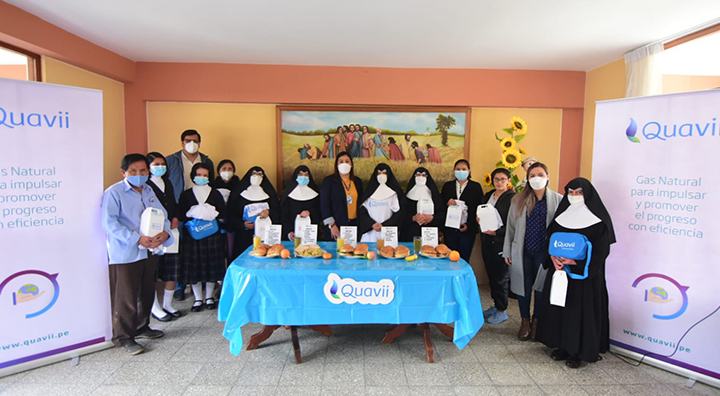 Quavii conecta gratuitamente un asilo al sistema de gas natural de Cajamarca